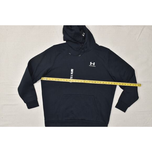 Under Armour Men's Black Hoodie Pullover Loose Fit Size 2XL Cotton Blend NWT - Picture 3 of 8